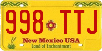 NM license plate 998TTJ