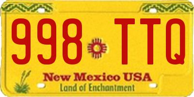 NM license plate 998TTQ