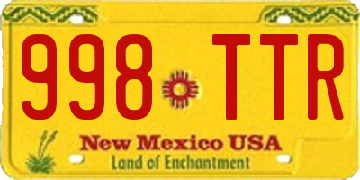 NM license plate 998TTR