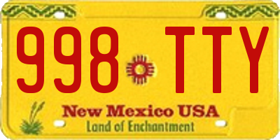 NM license plate 998TTY