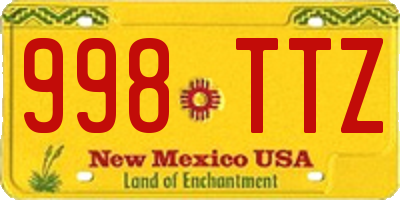 NM license plate 998TTZ