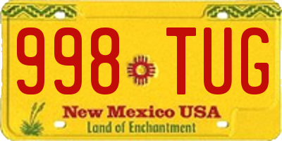 NM license plate 998TUG