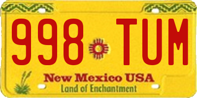 NM license plate 998TUM