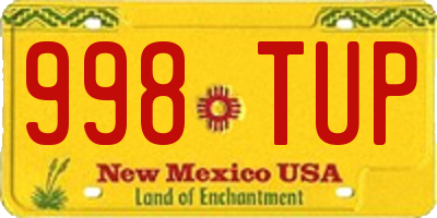 NM license plate 998TUP