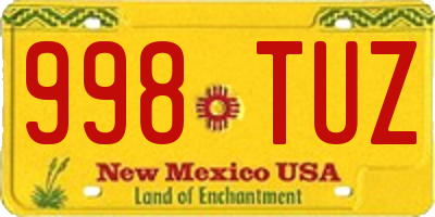 NM license plate 998TUZ