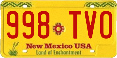 NM license plate 998TVO