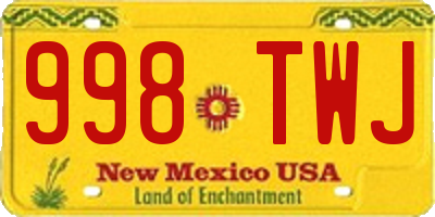 NM license plate 998TWJ