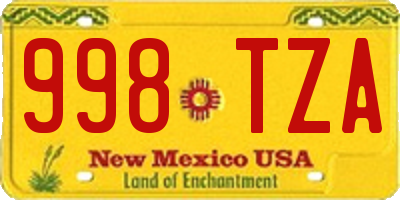 NM license plate 998TZA
