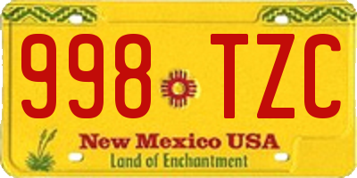 NM license plate 998TZC