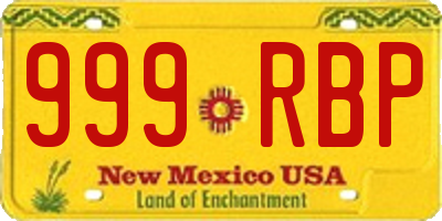 NM license plate 999RBP