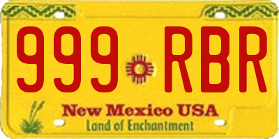 NM license plate 999RBR