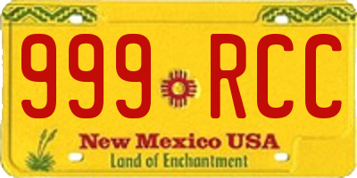 NM license plate 999RCC