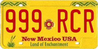 NM license plate 999RCR