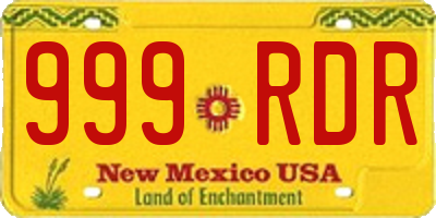 NM license plate 999RDR