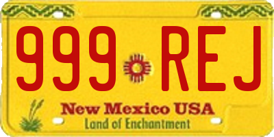 NM license plate 999REJ