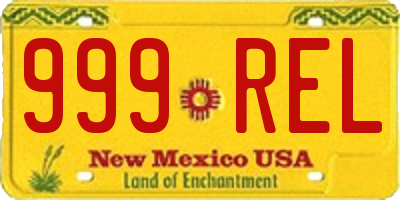 NM license plate 999REL
