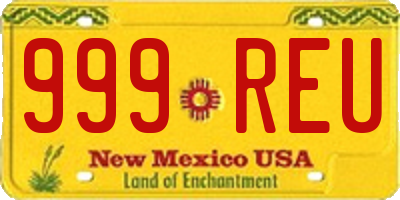 NM license plate 999REU