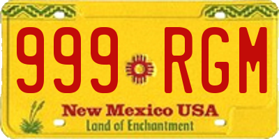NM license plate 999RGM