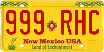 NM license plate 999RHC