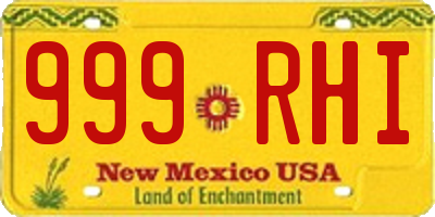 NM license plate 999RHI