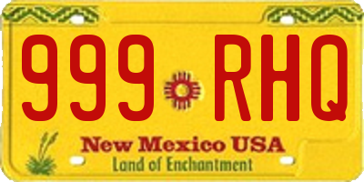 NM license plate 999RHQ