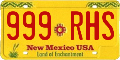 NM license plate 999RHS