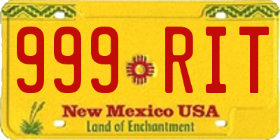 NM license plate 999RIT