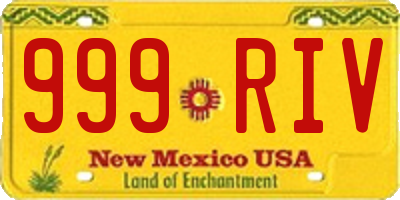 NM license plate 999RIV