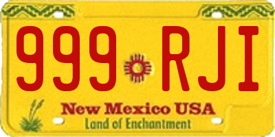 NM license plate 999RJI