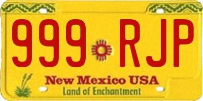 NM license plate 999RJP