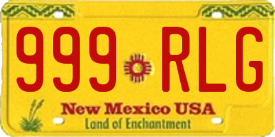 NM license plate 999RLG
