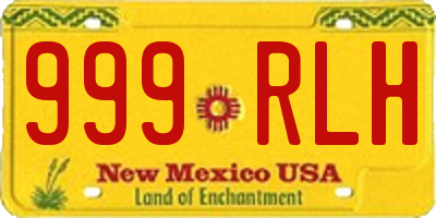 NM license plate 999RLH