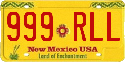 NM license plate 999RLL