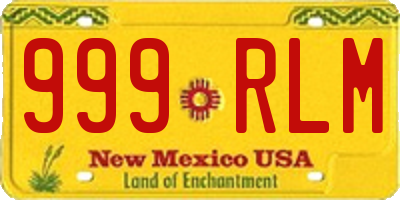 NM license plate 999RLM
