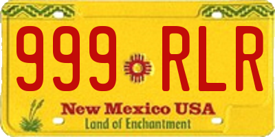 NM license plate 999RLR