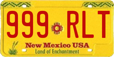 NM license plate 999RLT
