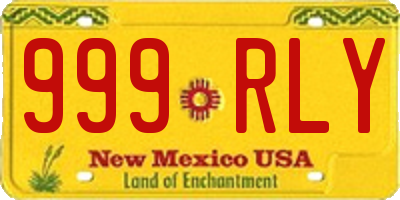 NM license plate 999RLY