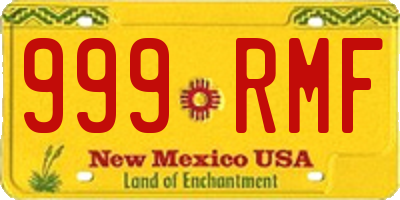 NM license plate 999RMF
