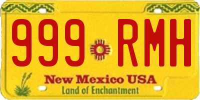 NM license plate 999RMH