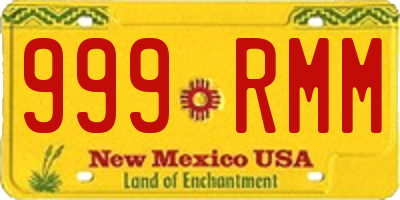 NM license plate 999RMM