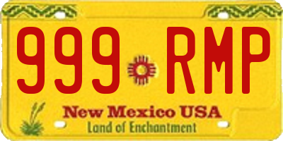 NM license plate 999RMP