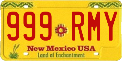 NM license plate 999RMY