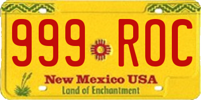 NM license plate 999ROC