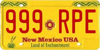 NM license plate 999RPE