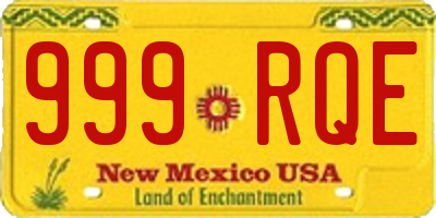 NM license plate 999RQE