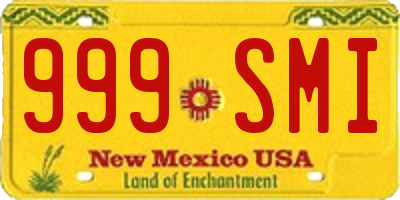 NM license plate 999SMI