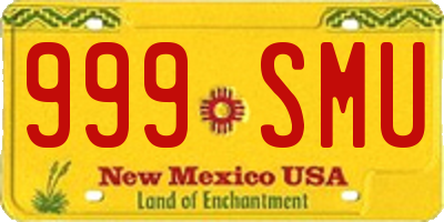 NM license plate 999SMU
