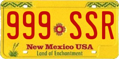 NM license plate 999SSR