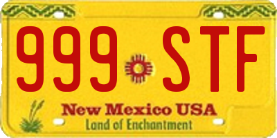 NM license plate 999STF