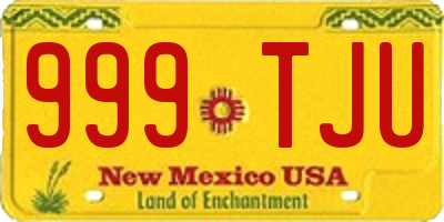 NM license plate 999TJU